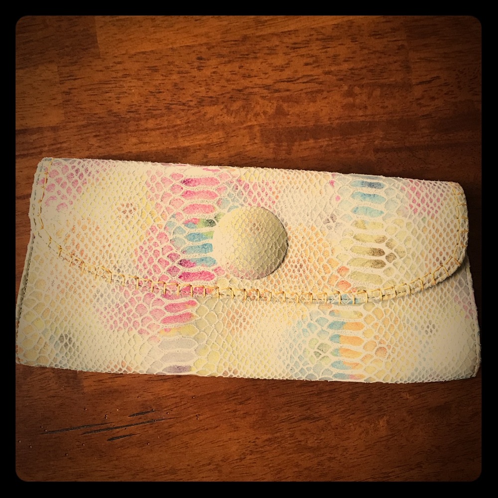 HOBO clutch rainbow snakeskin *rare*